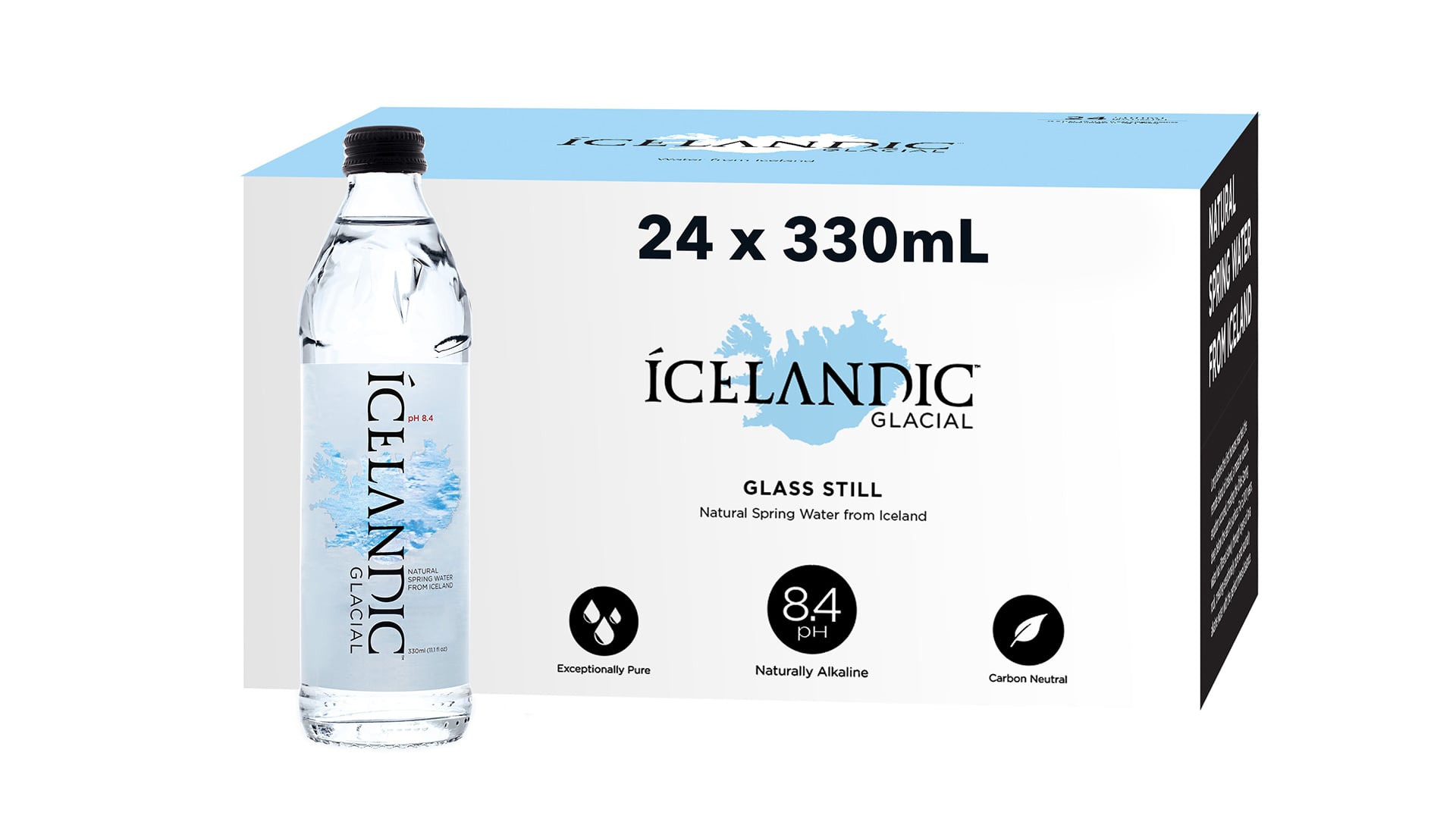 Icelandic Glacial in Glass – Still / 330mL, 24 Pack